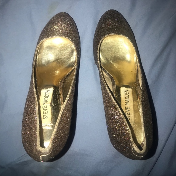 SEXY STEVE MADDEN CLOSE TOE GLITTER HEEL (c) - Picture 2 of 5